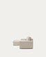 Divano modulare Alea 4 posti sfoderabile in ciniglia chaise longue sinistra beige 310 cm