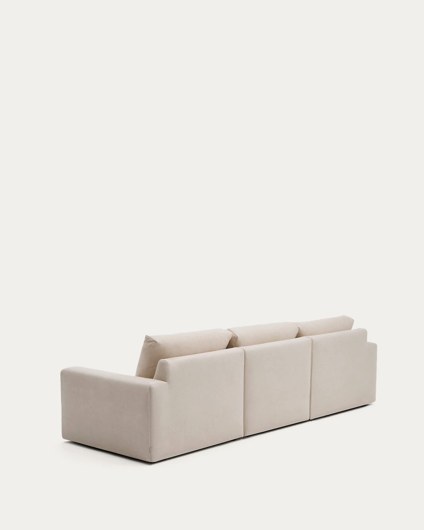 Divano modulare Alea 4 posti sfoderabile in ciniglia chaise longue sinistra beige 310 cm