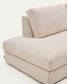 Divano modulare Alea 5 posti sfoderabile in ciniglia chaise longue destra beige 340 cm