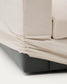 Divano modulare Alea 5 posti sfoderabile in ciniglia chaise longue destra beige 340 cm
