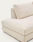 Divano modulare Alea 5 posti sfoderabile in ciniglia chaise longue destra écru 340 cm