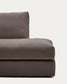 Divano modulare Alea 5 posti sfoderabile in ciniglia marrone scuro con chaise longue sinistra 340 cm