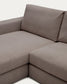 Divano modulare Alea 5 posti sfoderabile in ciniglia marrone scuro con chaise longue sinistra 340 cm