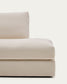 Divano modulare Alea 5 posti sfoderabile in ciniglia chaise longue sinistra beige 340 cm
