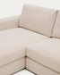 Divano modulare Alea 5 posti sfoderabile in ciniglia chaise longue sinistra beige 340 cm