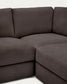 Divano angolare modulare Alea 5 posti sfoderabile in ciniglia marrone scuro 310 x 310 cm