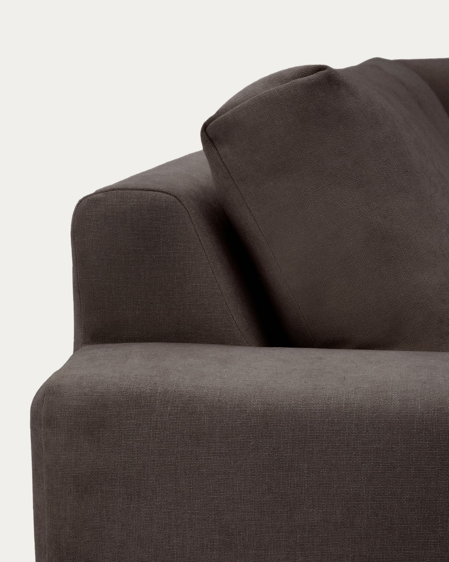Divano angolare modulare Alea 5 posti sfoderabile in ciniglia marrone scuro 310 x 310 cm