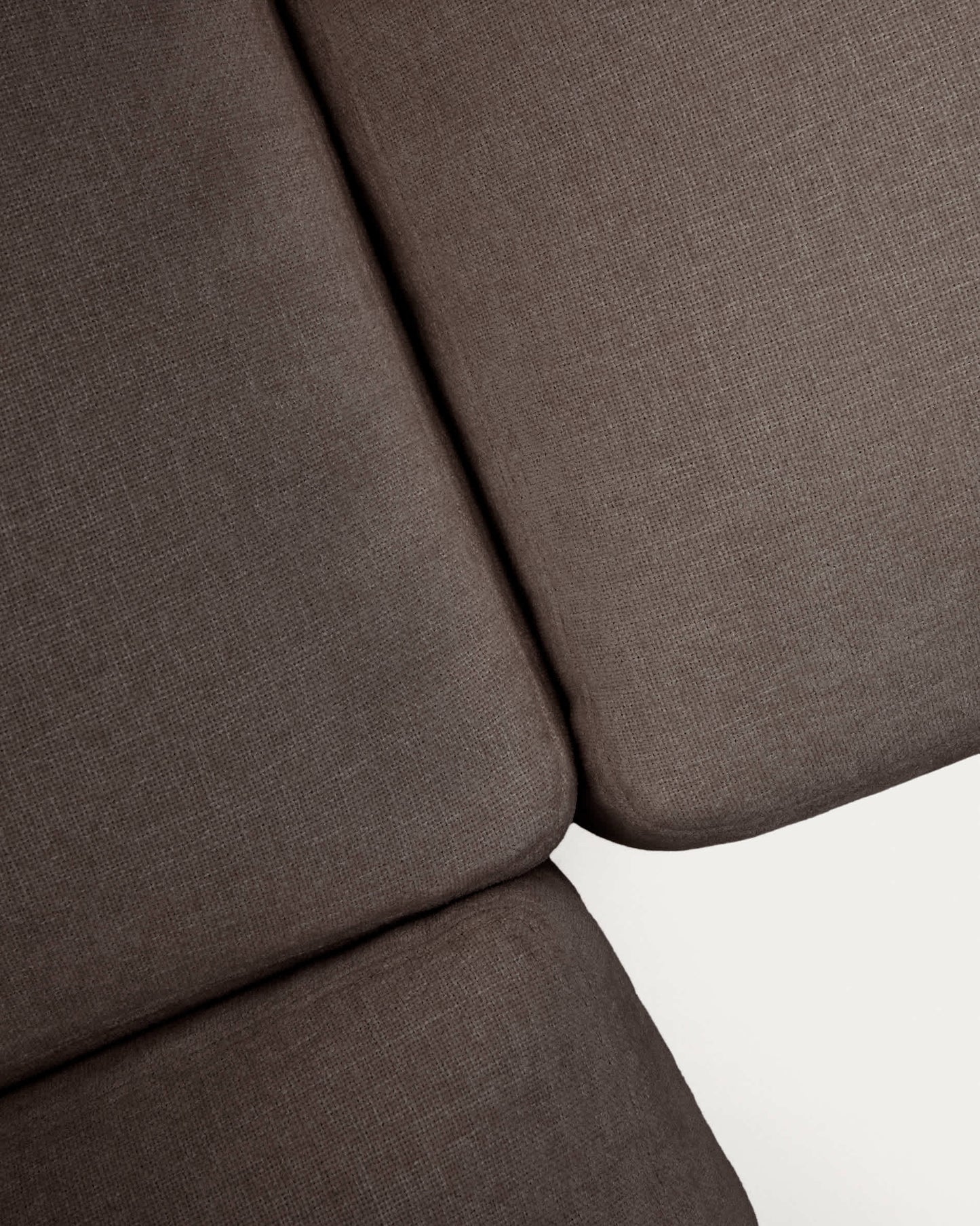 Divano angolare modulare Alea 5 posti sfoderabile in ciniglia marrone scuro 310 x 310 cm