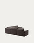 Divano angolare modulare Alea 5 posti sfoderabile in ciniglia marrone scuro 310 x 310 cm