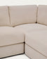 Divano angolare modulare Alea 5 posti sfoderabile in ciniglia beige 310 x 310 cm