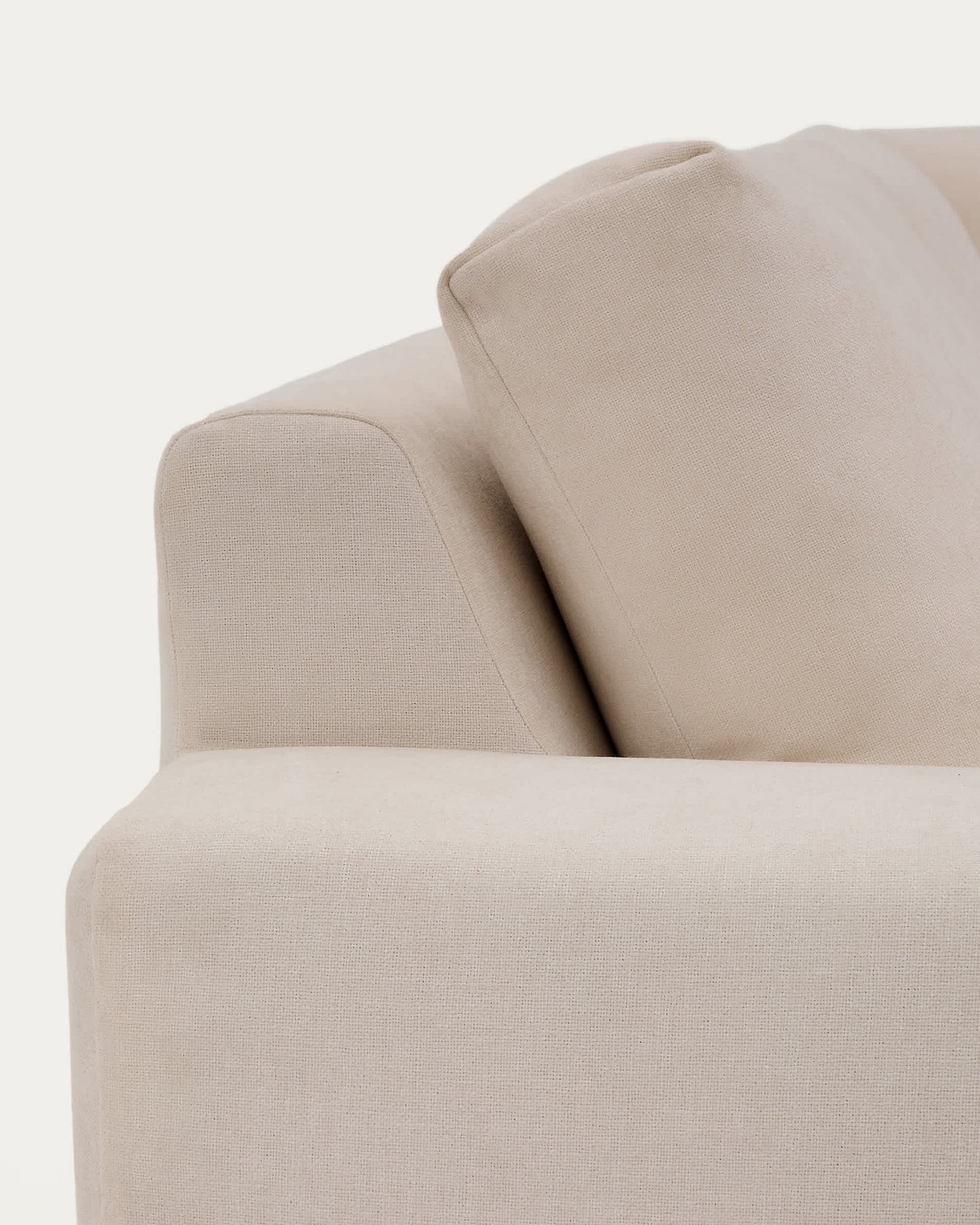 Divano angolare modulare Alea 5 posti sfoderabile in ciniglia beige 310 x 310 cm