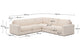 Divano angolare modulare Alea 5 posti sfoderabile in ciniglia ecrù 310 x 310 cm