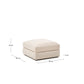 Poggiapiedi sfoderabile Alea in ciniglia beige 90 x 90 cm