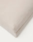 Poggiapiedi sfoderabile Alea in ciniglia beige 90 x 90 cm