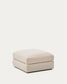 Poggiapiedi sfoderabile Alea in ciniglia beige 90 x 90 cm