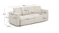 Divano letto Marela 3 posti in ciniglia beige 236 cm