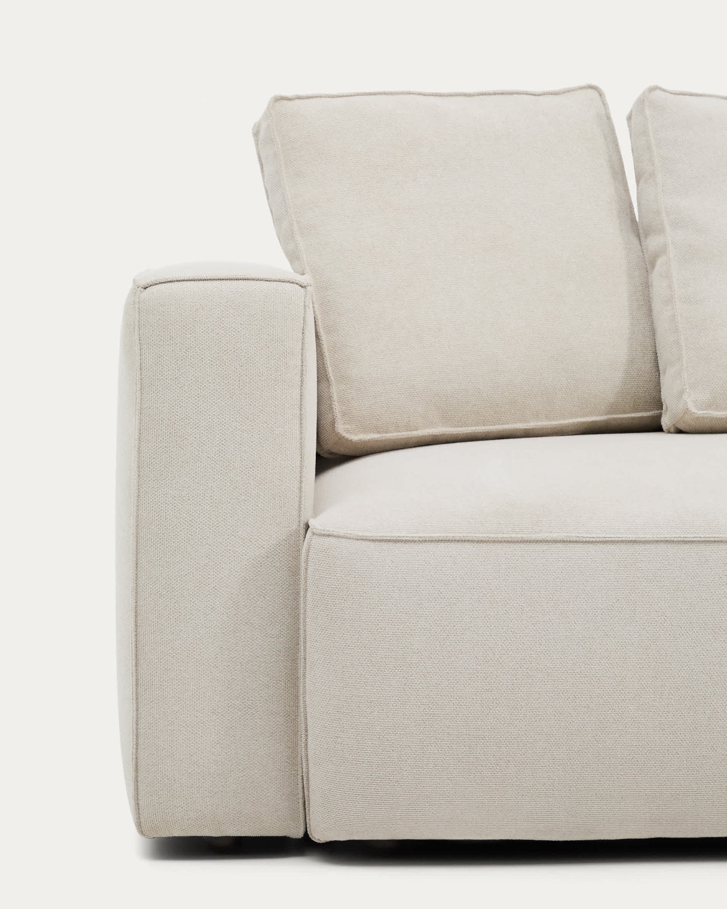 Divano letto Marela 3 posti in ciniglia beige 236 cm