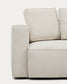 Divano letto Marela 3 posti in ciniglia beige 236 cm