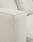 Divano letto Marela 3 posti in ciniglia beige 236 cm