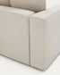 Divano letto Marela 3 posti in ciniglia beige 236 cm