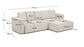 Divano letto Marela 3 posti con chaise longue destra in ciniglia beige 276 cm