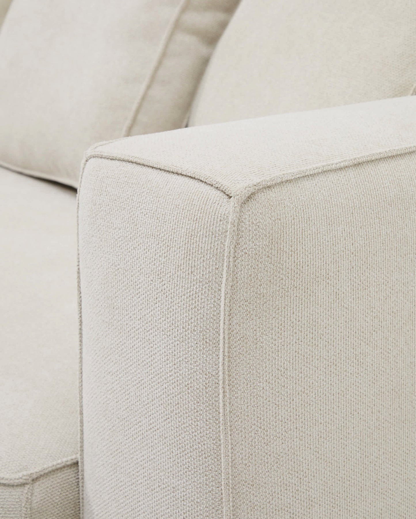Divano letto Marela 3 posti con chaise longue sinistra in ciniglia beige 276 cm
