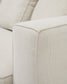 Divano letto Marela 3 posti con chaise longue sinistra in ciniglia beige 276 cm