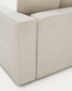 Divano letto Marela 3 posti con chaise longue sinistra in ciniglia beige 276 cm