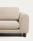 Divano Vera 3 posti beige con gambe in legno massiccio di frassino con finitura in noce 230 cm FSC Mix Credit