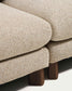 Divano Vera 3 posti beige con gambe in legno massiccio di frassino con finitura in noce 230 cm FSC Mix Credit
