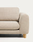 Divano Vera 3 posti beige con gambe in legno massiccio di frassino con finitura naturale 230 cm FSC Mix Credit