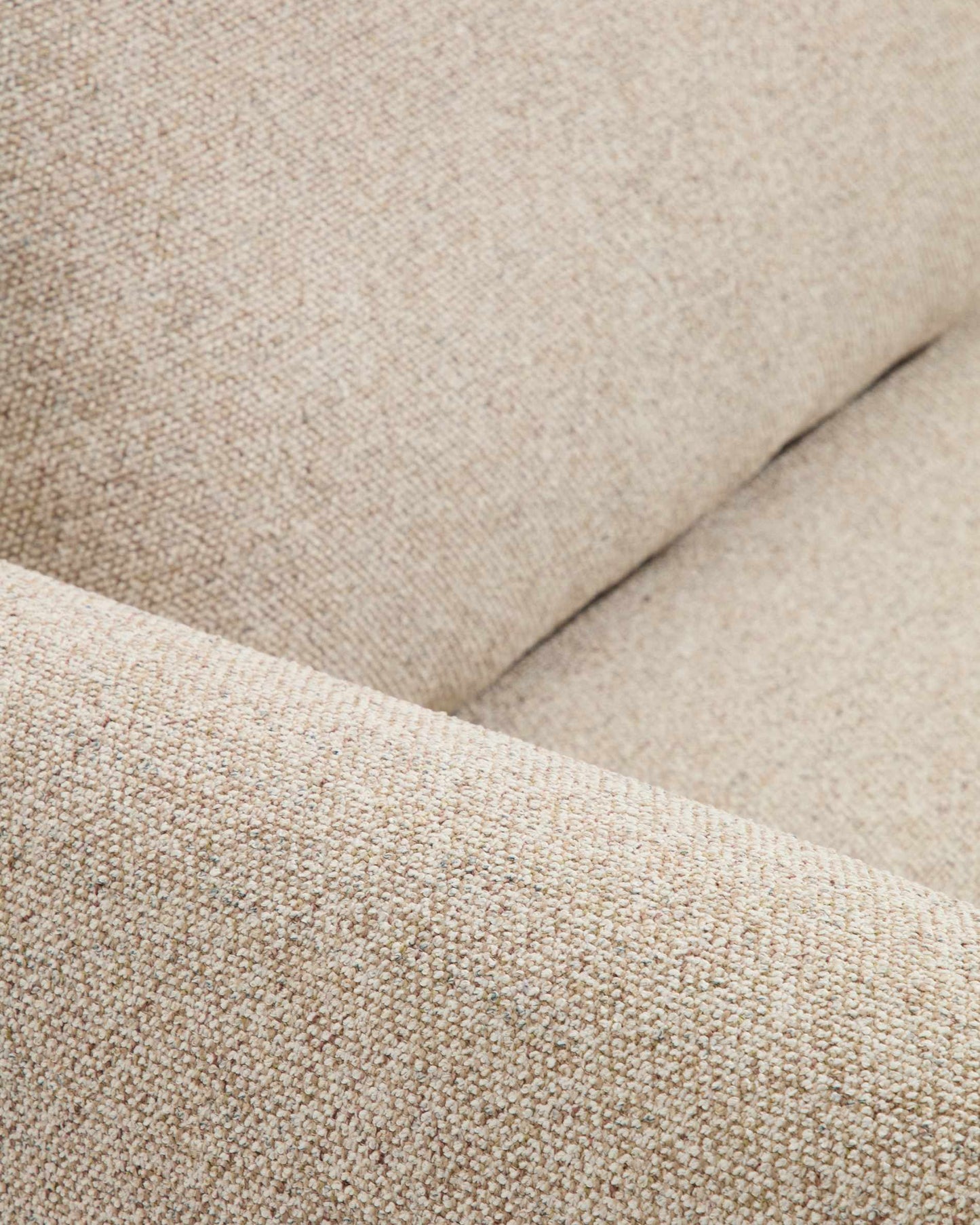 Divano Vera 3 posti beige con gambe in legno massiccio di frassino con finitura naturale 230 cm FSC Mix Credit