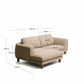 Divano Vera 3 posti con chaise longue sinistra marrone chiaro con gambe in legno massiccio di frassino con finitura in noce 232 cm FSC Mix Credit