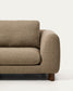 Divano Vera 3 posti con chaise longue sinistra marrone chiaro con gambe in legno massiccio di frassino con finitura in noce 232 cm FSC Mix Credit