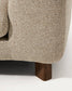 Divano Vera 3 posti con chaise longue sinistra beige con gambe in legno massiccio di frassino con finitura in noce 232 cm FSC Mix Credit
