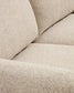 Divano Vera 3 posti con chaise longue destra beige con gambe in legno massiccio di frassino finitura in noce 232 cm FSC Mix Credit