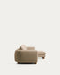 Divano Vera 4 posti con chaise longue destra marrone chiaro con gambe in legno massiccio di frassino con finitura in noce 322 cm FSC Mix Credit