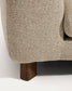 Divano Vera 4 posti con chaise longue destra beige con gambe in legno massiccio di frassino con finitura in noce 322 cm FSC Mix Credit