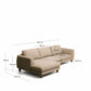 Divano Vera 4 posti con chaise longue sinistra marrone chiaro con gambe in legno massiccio di frassino con finitura in noce 322 cm FSC Mix Credit