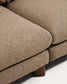 Divano Vera 4 posti con chaise longue sinistra marrone chiaro con gambe in legno massiccio di frassino con finitura in noce 322 cm FSC Mix Credit