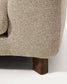 Divano Vera 4 posti con chaise longue sinistra beige con gambe in legno massiccio di frassino finitura in noce 322 cm FSC Mix Credit