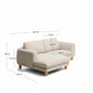 Divano Vera 3 posti con chaise longue sinistra beige con gambe in legno massiccio di frassino con finitura naturale 232 cm FSC Mix Credit