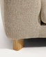 Divano Vera 3 posti con chaise longue destra beige con gambe in legno massiccio di frassino con finitura naturale 232 cm FSC Mix Credit