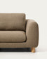 Divano Vera 4 posti con chaise longue sinistra marrone chiaro con gambe in legno massiccio di frassino con finitura naturale 322 cm FSC Mix Credit