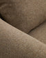 Divano ad angolo Vera 5 posti marrone chiaro con gambe in legno massiccio di frassino con finitura naturale 330 x 330 cm FSC Mix Credit