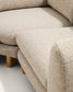 Divano ad angolo Vera 5 posti beige con gambe in legno massiccio di frassino con finitura naturale 330 x 330 cm FSC Mix Credit