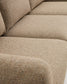 Divano Vera 4 posti marrone chiaro con gambe in legno massiccio di frassino con finitura in noce 320 cm FSC Mix Credit