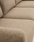 Divano Vera 4 posti marrone chiaro con gambe in legno massiccio di frassino con finitura naturale 320 cm FSC Mix Credit