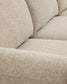 Divano Vera 4 posti beige con gambe in legno massiccio di frassino con finitura naturale 320 cm FSC Mix Credit