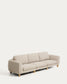 Divano Vera 4 posti beige con gambe in legno massiccio di frassino con finitura naturale 320 cm FSC Mix Credit